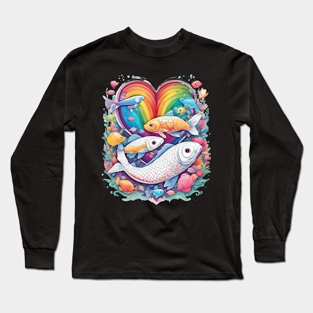 Colorful Fish Long Sleeve T-Shirt by animegirlnft